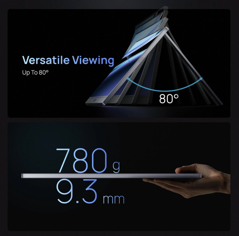 Arzopa Z1FC Grey Portable Monitor 144Hz | 16.1" with Sleeve Bag