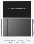 Arzopa Z1RC 2.5K Portable Monitor | Brilliant QHD 500nits 8bit Display